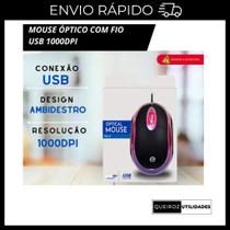 Mouse USB Com Fio Preto Simples, Eficiente e Econômico para PC e Notebook Mouse USB Com Fio Preto Simples, Eficiente e Econômico para PC e Notebook