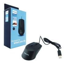 Mouse USB Ergonômico Philips 3 Botões 1000 Dpi M104