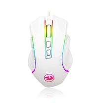 Mouse Usb Gamer 7200 Dpi 6 Botoes Griffin Branco RGB M607W Redragon