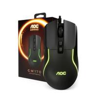 Mouse Usb Gamer 8000 Dpi 7 Botoes Rgb Preto Aoc - GM170B