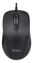 Mouse USB Go Tech CMM-501 Preto Clique Silencioso Cabo 180cm