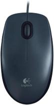 Mouse usb logitech alta precisão 1000 dpi - preto