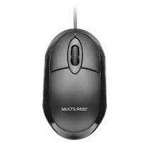 Mouse usb multilaser classic box optico full black mo300