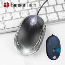 Mouse Usb Óptico Plug And Play Com Fio Banson Tech Computador Notebook Pc 800 1000dpi Alta Precisão Home Office Bs-800 - Banson Tech/Outros