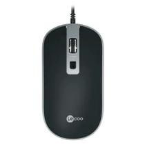 Mouse USB Óptico Preto de 800 a 1600 DPI Lecoo MS104 4 Botões
