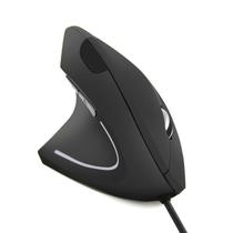 Mouse vertical com fio, mão esquerda, ergonômico para jogos, 1600DPI, USB