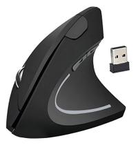 Mouse Vertical Ergonômico S/ Fio Previne Tendinite Altomex - Preto