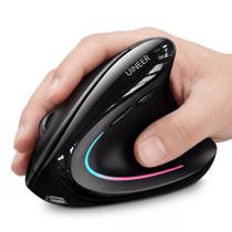 Mouse Vertical Ergonômico Sem Fio Bluetooth com LED Uineer