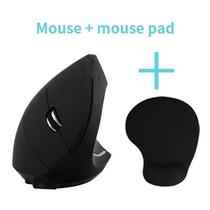 Mouse Vertical Ergonômico Sem Fio - DPI 2400 + Pad Mouse