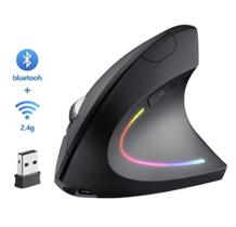 Mouse Vertical Ergonômico Sem Fio Recarregável Usb Preto Mouse Vertical Ergonômico Sem Fio Recarregável Usb Preto