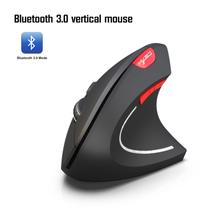 Mouse vertical sem fio Bluetooth 2400DPI para laptop Mac PC