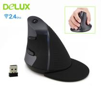 Mouse Vertical Sem Fio Delux M618 - Ergonômico, 2.4GHz, 1600 DPI