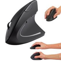 Mouse Vertical Sem Fio Ergonômico 2400DPI Bluetooth Pilha ou Recarregável