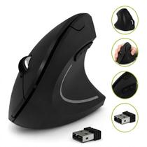 Mouse Vertical Sem Fio para Trabalho e Estudo Bluetooth USB 1600 DPI