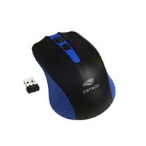 Mouse Wireless C3tech M-W20BL 1000dpi Preto/Azul