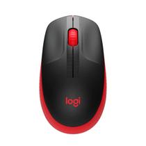 Mouse wireless logitech m190 preto/vermelho 910-005904