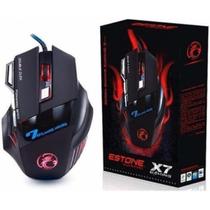 Mouse X7 Gaming E-Sports 7 Botões 2400dpi com Fio LED USB