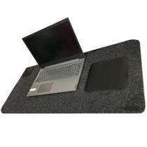 Mousepad 70X30 Tapete Feltro + Mousepad Couro + Porta Copos