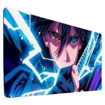Mousepad 90x40 Sasuke Gamer Menino Batalha Katana Anime Infinit Cores Chamativas Divertido