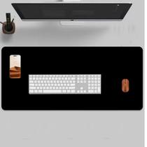 MousePad Antiderrapante Couro p/ Trabalho 120X40 porta copo