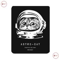 Mousepad Astrocat Gato Astronauta 19x23cm Preto e Branco