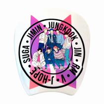Mousepad BTS Integrantes Branco com Apoio de Pulso