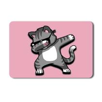 Mousepad Cat Dance Rosa Antiderrapante em Tecido