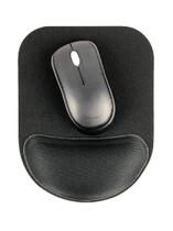 Mousepad compacto com apoio de pulso cor preta