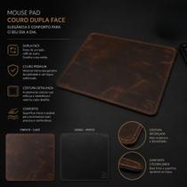 Mousepad Couro Legítimo Dupla Face 20x20 cm Office Premium Mousepad Couro Legítimo Dupla Face 20x20 cm Office Premium