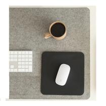 MousePad De Couro mesa 20x20 porta copo Antiderrapante