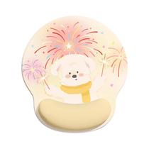 Mousepad de descanso de pulso Cute Dog Fireworks & Celebr 188x227mm Mousepad de descanso de pulso Cute Dog Fireworks & Celebr 188x227mm