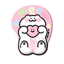 Mousepad de suporte de pulso Cute Cat Meow Silicone para escritório Mousepad de suporte de pulso Cute Cat Meow Silicone para escritório