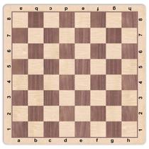 Mousepad de tabuleiro de xadrez WE Games 50,8 cm com design em madeira de nogueira
