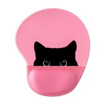 Mousepad Ergonômico Estampado Gato Rosto Rosa LionGames