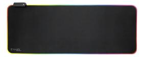 Mousepad Gamer Bright, LED, Grande 800x300mm, HUB USB, Borda Costurada, Preto - MP002