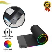 Mousepad Gamer Carregamento Sem Fio Wireless RGB - Exbom