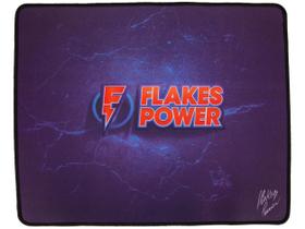 Mousepad Gamer Edição Flakes Power, 36x30cm, Base Antiderrapante, Alta Precisão, Costura Reforçada, 3mm, FLKMP001, ELG