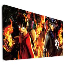 Mousepad Gamer Estampa Anime Batalha Fogo Amiga Pirata Tapete Computador Teclado Acessório