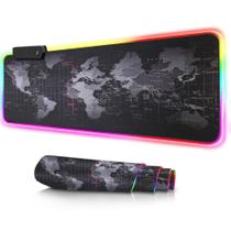 Mousepad Gamer Luz Rgb Grande Speed Mapa Mundi 80x30 - Nibus