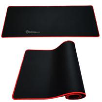 Mousepad Gamer Para Jogos Grande 80cm X 30cm Tipo Tapete Borda Vermelho RED30