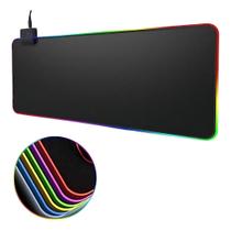 Mousepad Gamer RGB Grande Extra Desk Mat Base Antiderrapante Iluminação