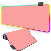 Mousepad Gamer Rosa Grande Antiderrapante Impermeável RGB