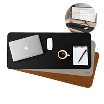 Mousepad Grande De material sintético Ecológico 68x30cm Deskpad Preto Liso
