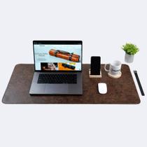 Mousepad Grande Em Couro Legítimo Deskpad Escritório 70x38cm