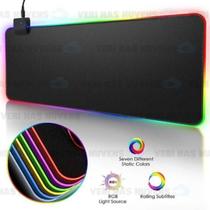 Mousepad Grande Gamer Borda Led Rgb 80X30Cm