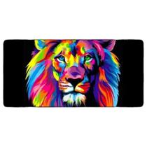 Mousepad Grande Superficie Speed Leão Estilizado 70X30X0,3Cm