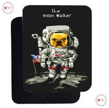 Mousepad Pug Astronauta Dog The Moon Walker 19x23cm Personalizado
