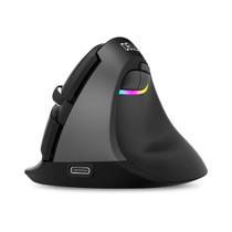 Mouses sem fio Mouses verticais silenciosos para computador (preto)