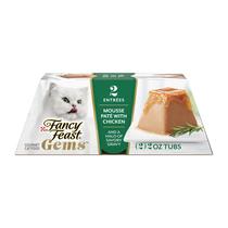 Mousse Cat Food Fancy Feast Gems com frango e molho 120g x8