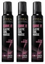 Mousse de penteado L'Oreal Paris Curve It Curl 250mL x3 Mousse de penteado L'Oreal Paris Curve It Curl 250mL x3